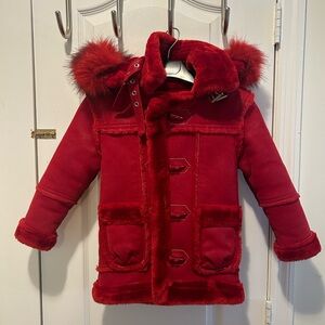 Jordan Craig Kids Denali Shearling Jacket. Red